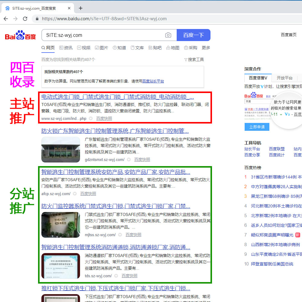 一站变百站推广案例/子站推广系统/百站推广系统